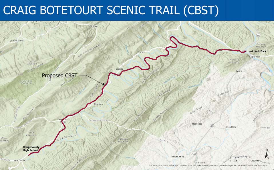 Craig Botetourt Scenic Trail Map