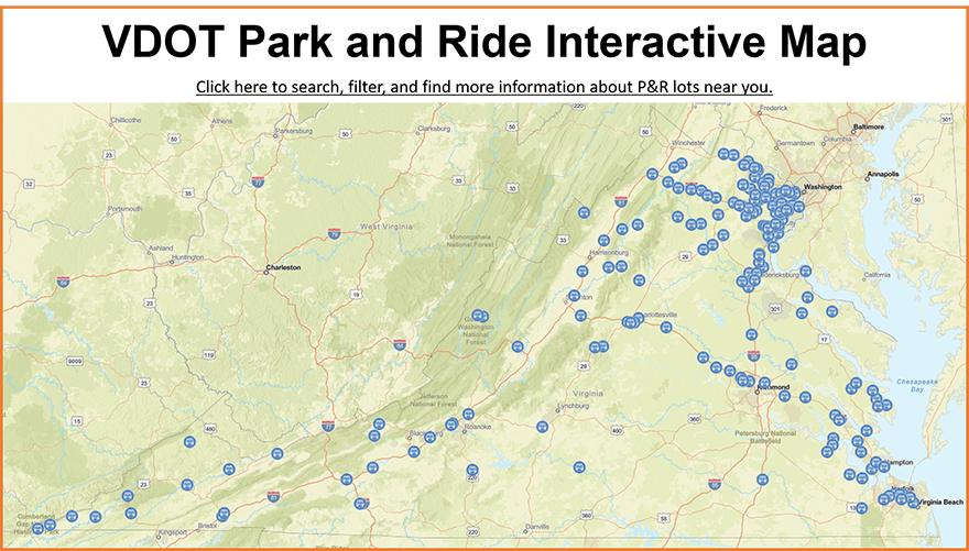 View the Park and Ride Interactive Map (ARC GIS)